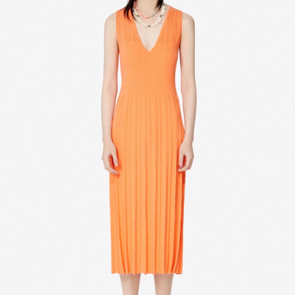 Kenzo Vibrant Orange Midi Dress